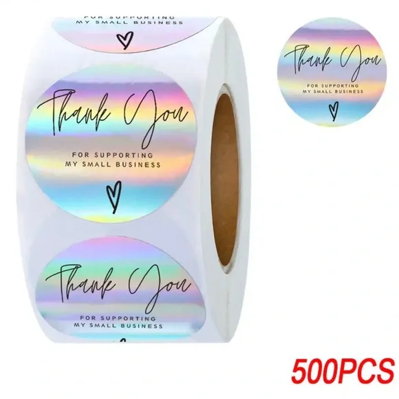 500 THANK YOU STICKERS NEW 1”