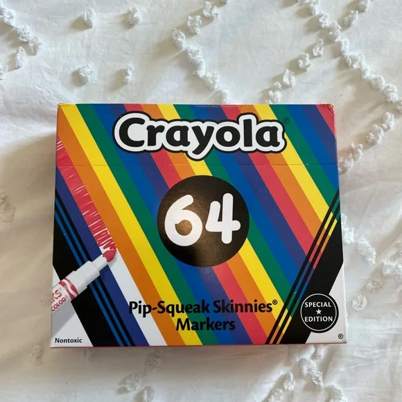 New Crayola Pip-Squeak Skinnies Markers 64 Count