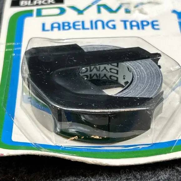 Vintage 1977 Dymo Black Labeling Tape 3/8