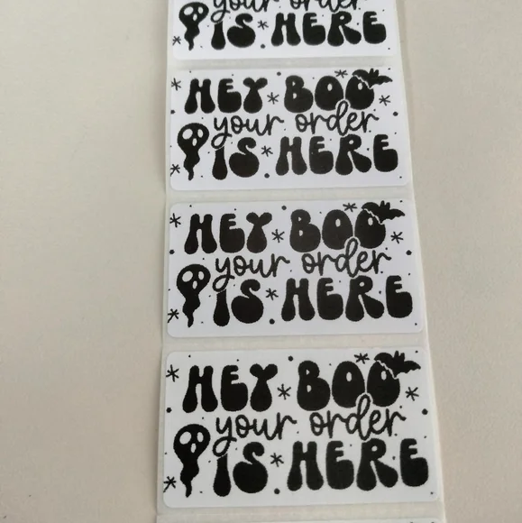 💙100 Hey Boo- Shipping Labels Thermal Packaging Stickers 2.25