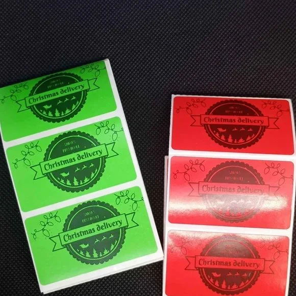 💙100 Christmas Post- Shipping Labels Thermal Packaging Stickers 2.25