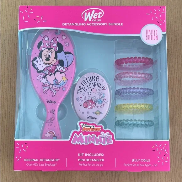 Disney Minnie Mouse Wet Brush and Hair Accessories Set
