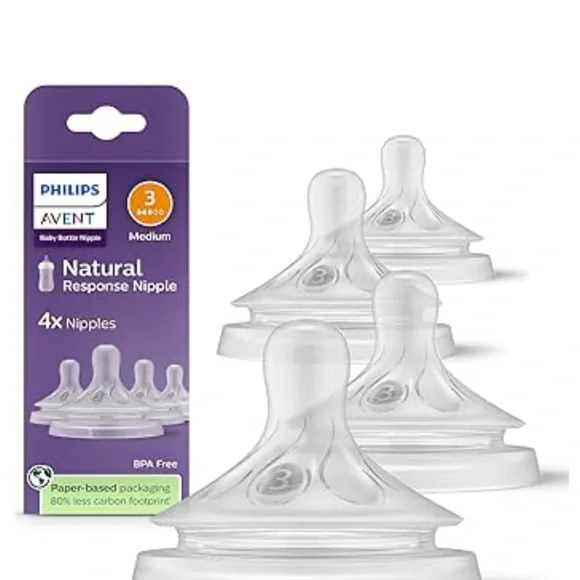 *Bundle Item 50% off* Philips Avent Clear Silicone Baby Bottle Nipples (4 Pack)