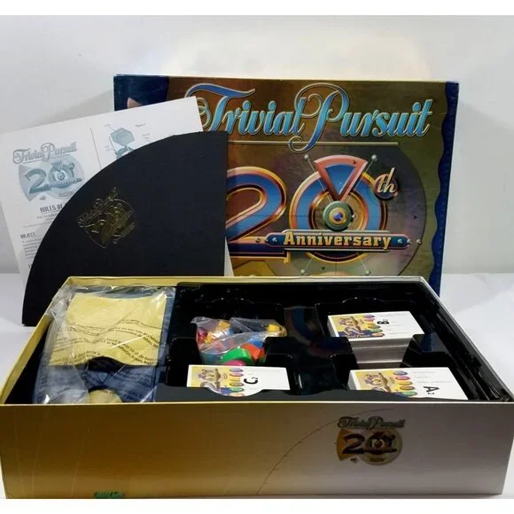 Trivial Pursuit 20th Anniversary Edition Board Game Never Played Vintage