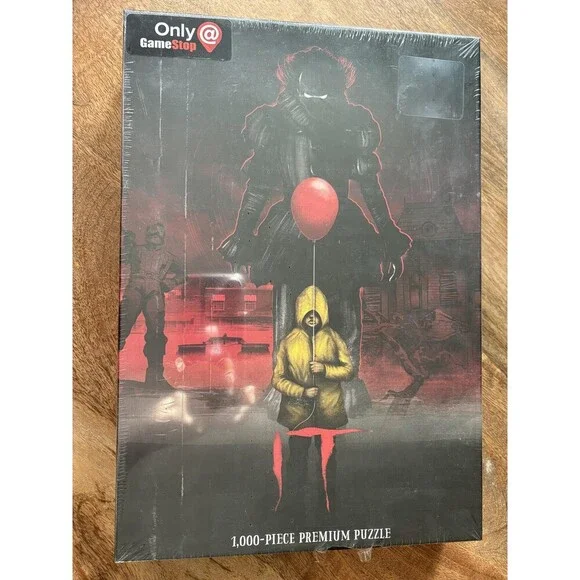IT We All Float 1000 Piece Jigsaw Puzzle Black GameStop Horror 19x27 Inch New