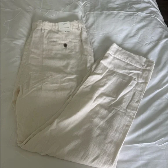 Banana Republic Factory Slim-Straight Linen Blend Pants – Size 42x34 – NWT