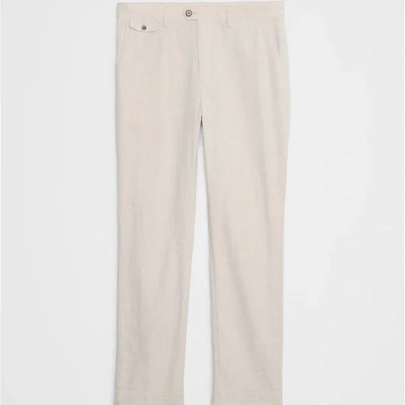 Banana Republic Factory Men’s Linen-Cotton Slim Straight Pants – Size 42x34
