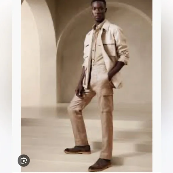 Banana Republic LINEN CARGO DRESS PANT
