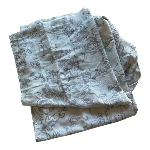 Aprima Better Home Shower Curtain 72x6 Cream Grey Floral Classy Luxury Bathroom