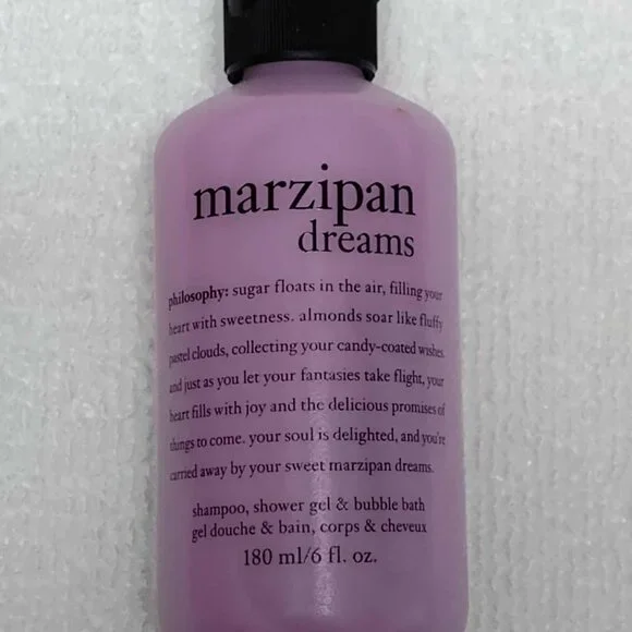 6 oz. Philosophy 3-1 Marzipan Dreams shower gel, bubble bath & shampoo