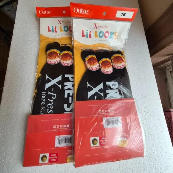 2 Packs Outre Xpression Lil Looks Kids - 3X PRE STRETCHED CALMING BRAID 32