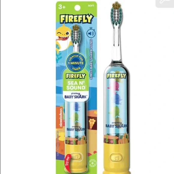 🆕 Firefly Kids Musical Sea N' Sound Baby Shark Toothbrush