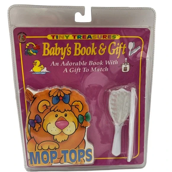 Vintage Baby Grooming Gift Set Tiny Treasures Baby's Book and Brush Comb New