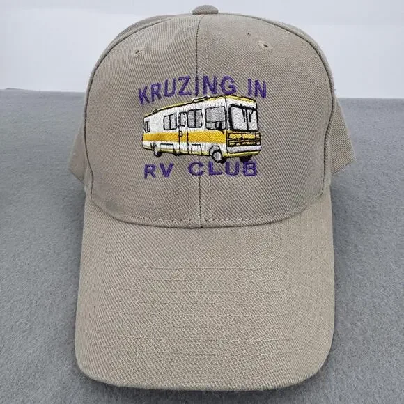 Sluggers Only Kruzing In‎ RV Club Hat Cap Strap Back Mens One Size Beige RV