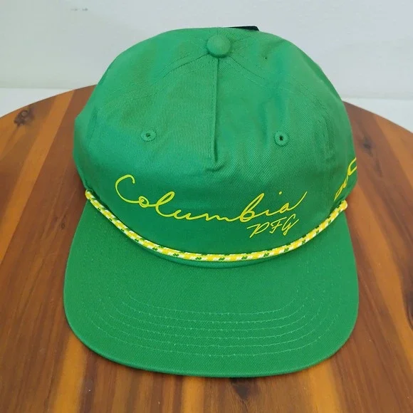 Oregon Ducks Hat Cap Columbia PFG Back Tack Snapback Hat Rope Green
