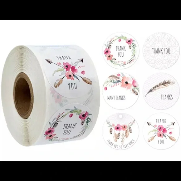 ⭐️ 3 for $22 ~ 500 ct. 1” Thank You Stickers •• NEW Freebie!