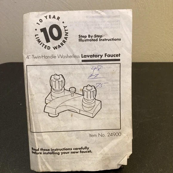 Aqua Source 24900 Lavatory Faucet Instruction Manual Guide Vtg