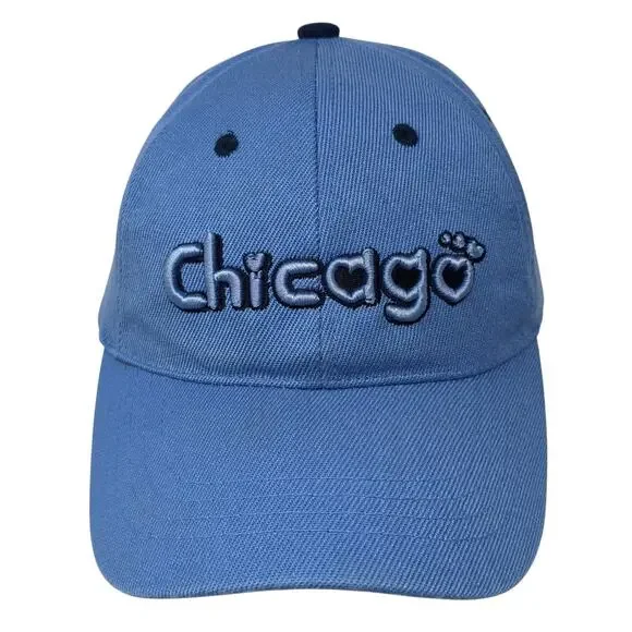 Chicago Toddler Strapback Baseball Cap Blue One Size Adjustable Embroidered