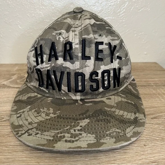 GENUINE HARLEY DAVIDSON 97602-23VM MEN'S WOVEN RACER FRONT GREEN CAP size small