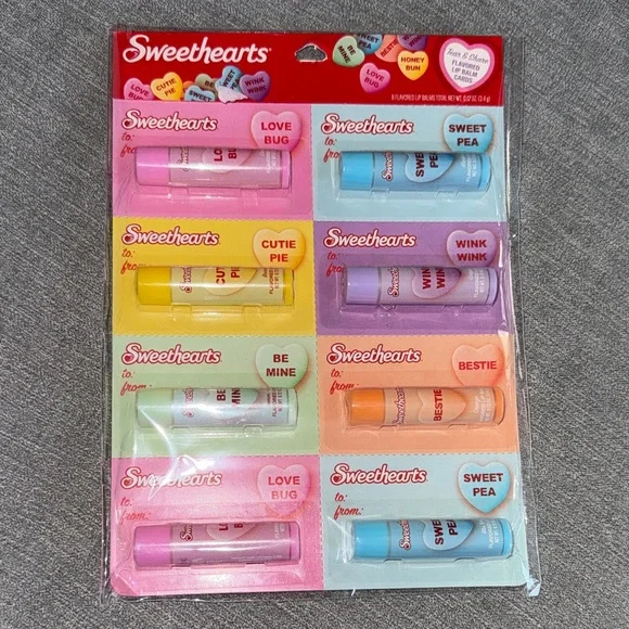 Sweethearts Lip Balm Tear & Share Set Valentine's Day Chapstick