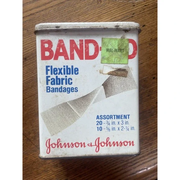 Vintage Johnson &‎ Johnson Band-Aid Metal Tin