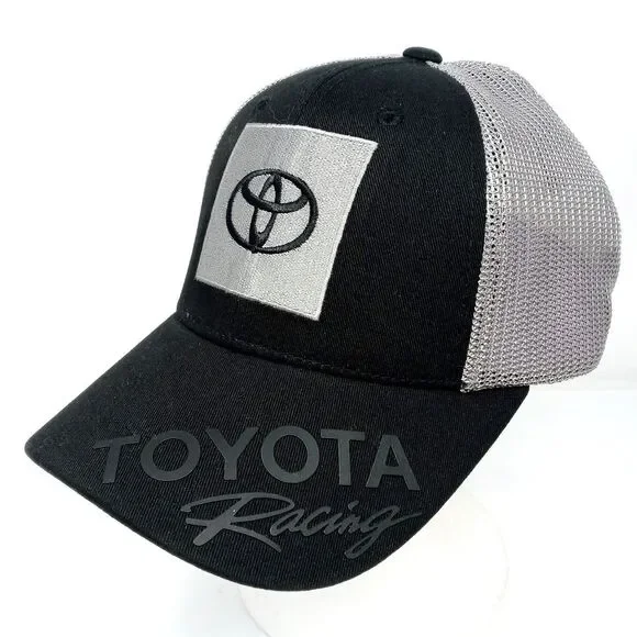 NEW Toyota Racing TRD Logo Black/Grey Mesh Trucker Adjustable Hat Cap
