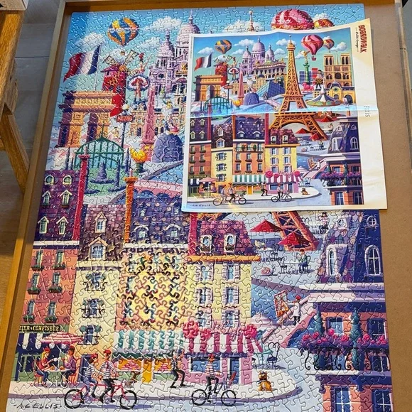Boardwalk Colorful Paris Puzzle 1000 piece