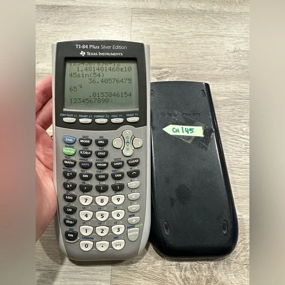 CH145 TI-84 Plus Silver Edition Texas Instruments Graphing Calculator - Tested