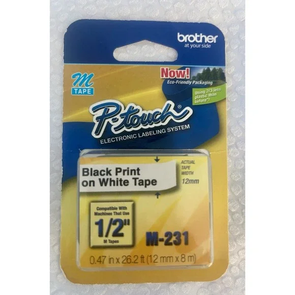 Brother M231 P-touch Label Tape 1/2