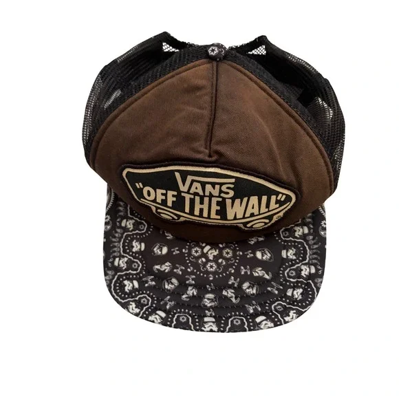 Vans Trucker Hat Star Wars Stormtrooper Brown Black Snapback OSFM