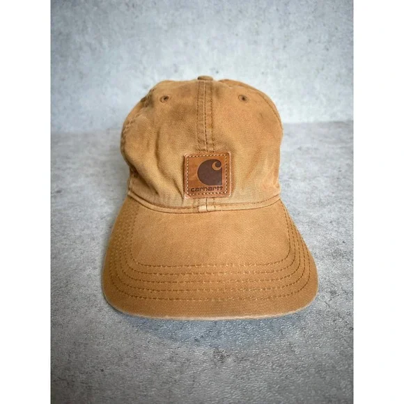 Carhartt Canvas Baseball Cap OS Brown Adjustable Gorpcore Streetwear Rugged