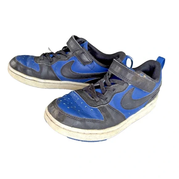 Nike Court Borough Low Sneakers 2Y Black Blue HM6298-480