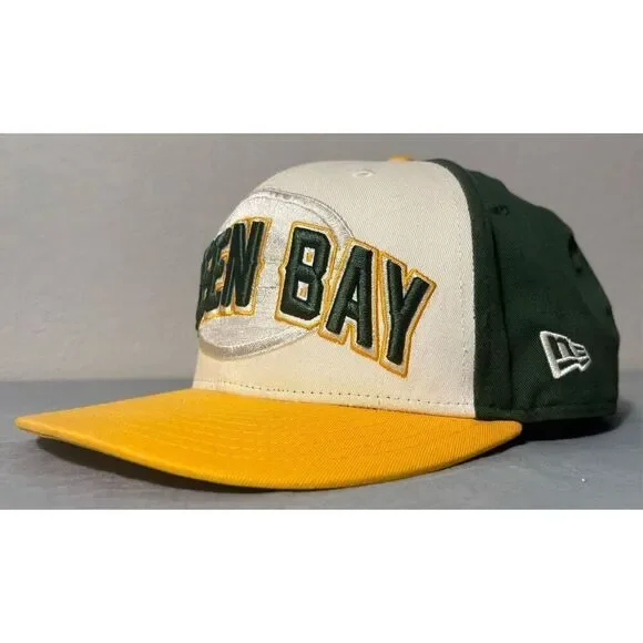 New Era Green Bay Packers 9Fifty NFL Historic Gold Snapback Hat Cap
