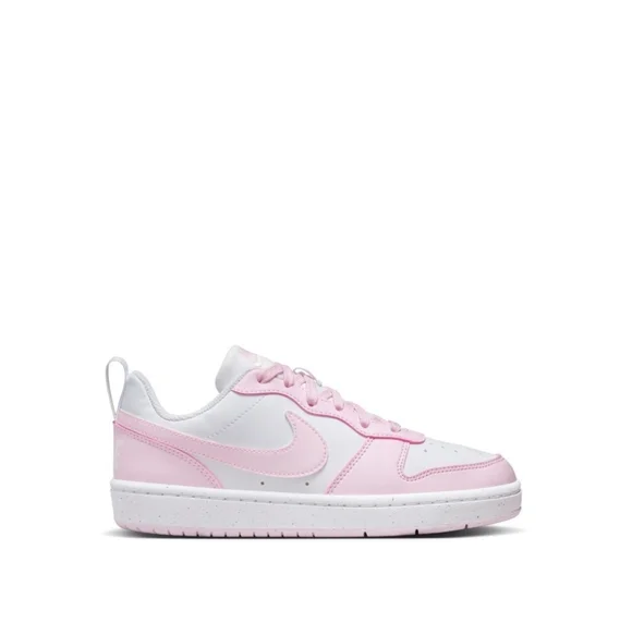 Nike Pink and White Borough Low Sneakers 6.5Y