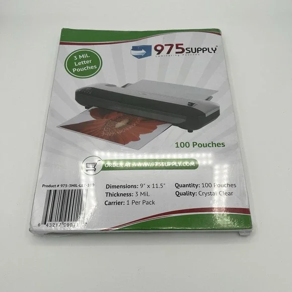 Premium 975 Supply 3 MiL Menu Laminating Pouches - 9
