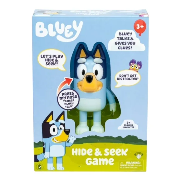 Bluey Hide and Seek Game Kids One‎ Size Blue New Talking Interactive Toy