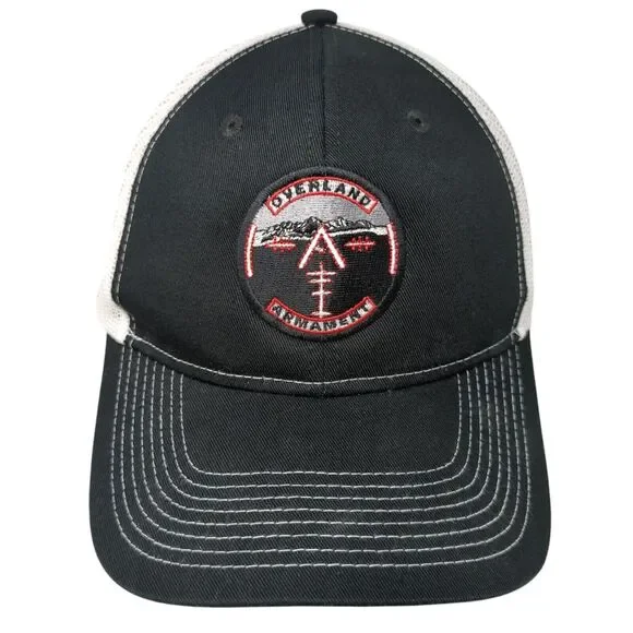 Overland Armament Snapback Trucker Hat Black One Size Mesh Back