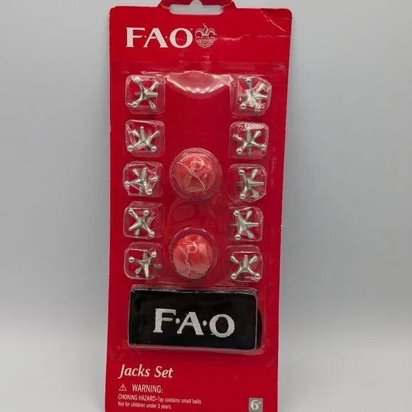 FAO Schwarz Jacks Set 2010, New in Package, Ages 6+