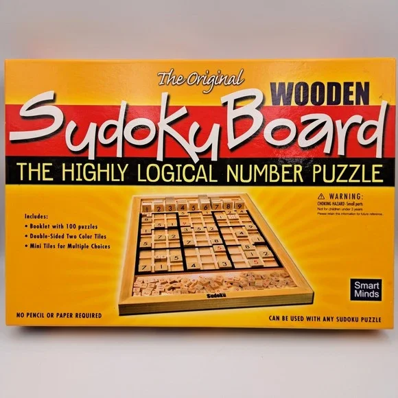 Original Wooden Sudoku Board Game The Highly Logical Number Puzzle Game Complete