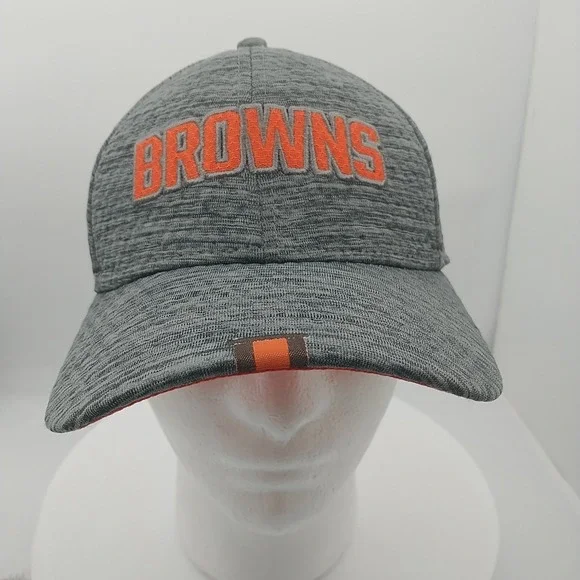 New Era Cleveland Browns 39THIRTY Hat Mens Medium Large Grey 2019 Training Camp