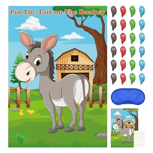 NEW Pin the Tail on the Donkey Party Game