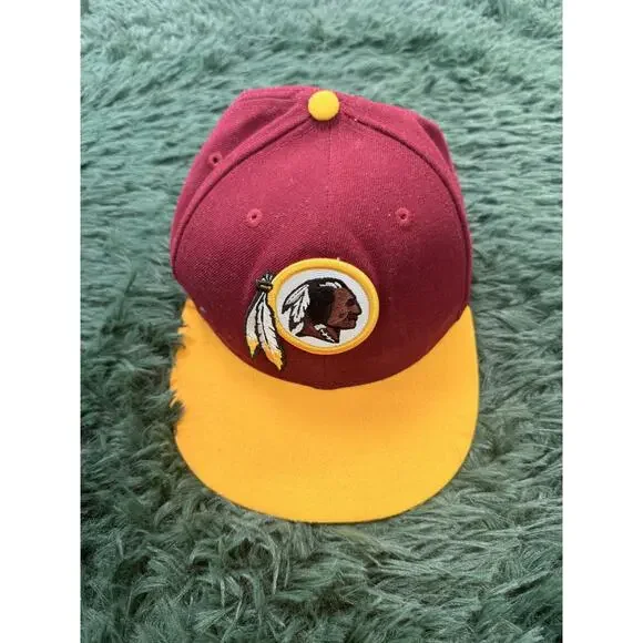 New Era 59Fifty Washington Redskins Fitted Hat Cap 6 7/8 NFL Maroon