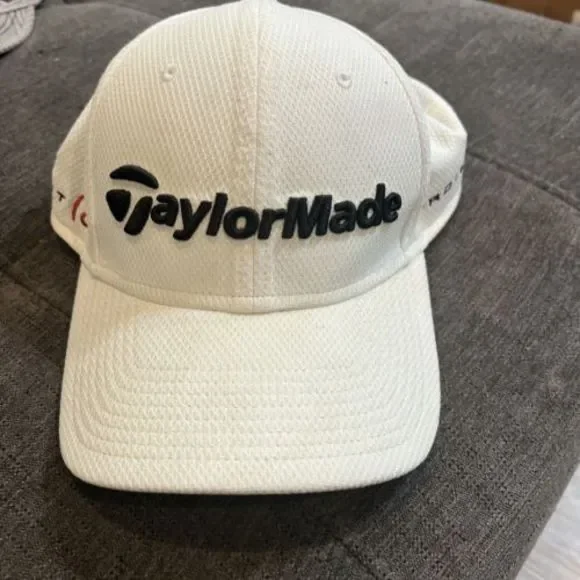 Taylormade Golf Cap Hat Adult Small-Medium White‎ Project (a) New Era 39THIRTY