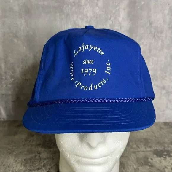 VTG Lafayette Wire Production Inc Blue Adjustable Strapback‎ Hat OS