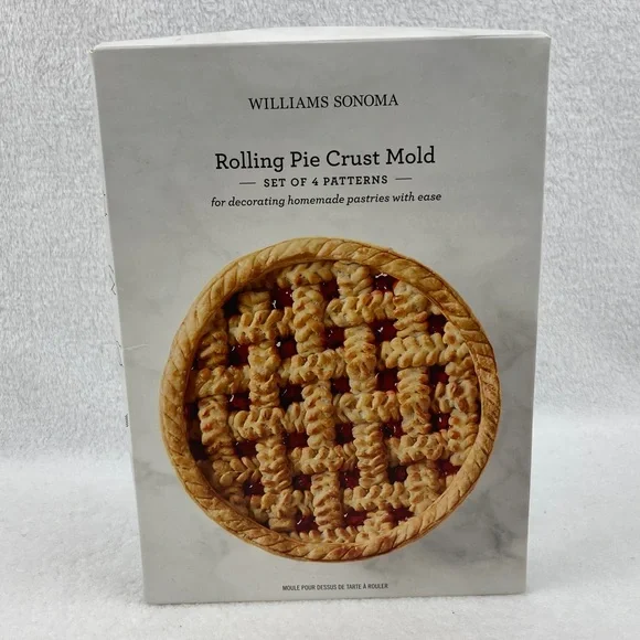 Williams Sonoma Rolling Pie Crust Mold Set of 4 Patterns