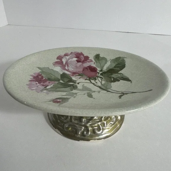 SpringMaid Rose Pattern‎ Bathroom Soap Holder Tray