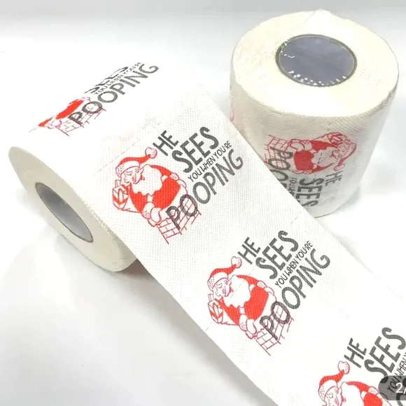 2 Roll of Santa Claus Funny Toilet Paper