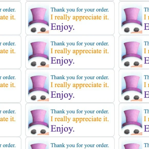 Thank You Stickers Order Shipping Labels Posh Shop