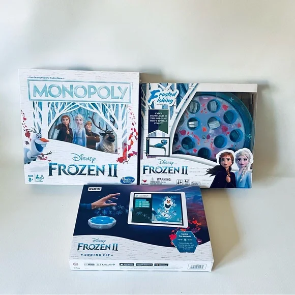 Kids Disney Frozen Boardgames & Activity Bundle Lot Of 3