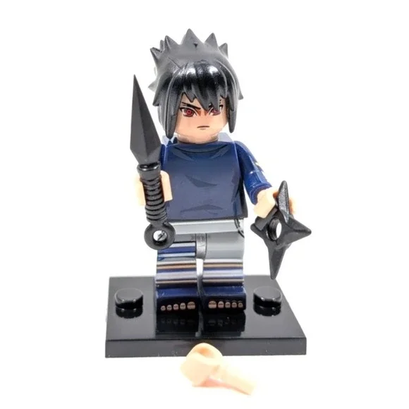 2 inch Custom, Sasuke Uchiha Miniature Figure with Base, New/Mint